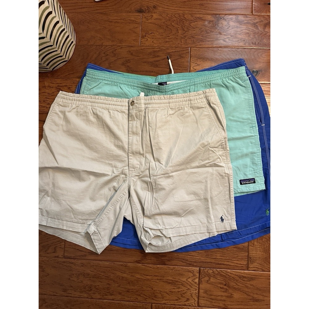 Lot 3 Mens Big XL 2XB Shorts Patagonia Baggies Swim Trunks Polo Ralph Lauren